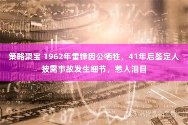 策略聚宝 1962年雷锋因公牺牲，41年后鉴定人披露事故发生细节，惹人泪目